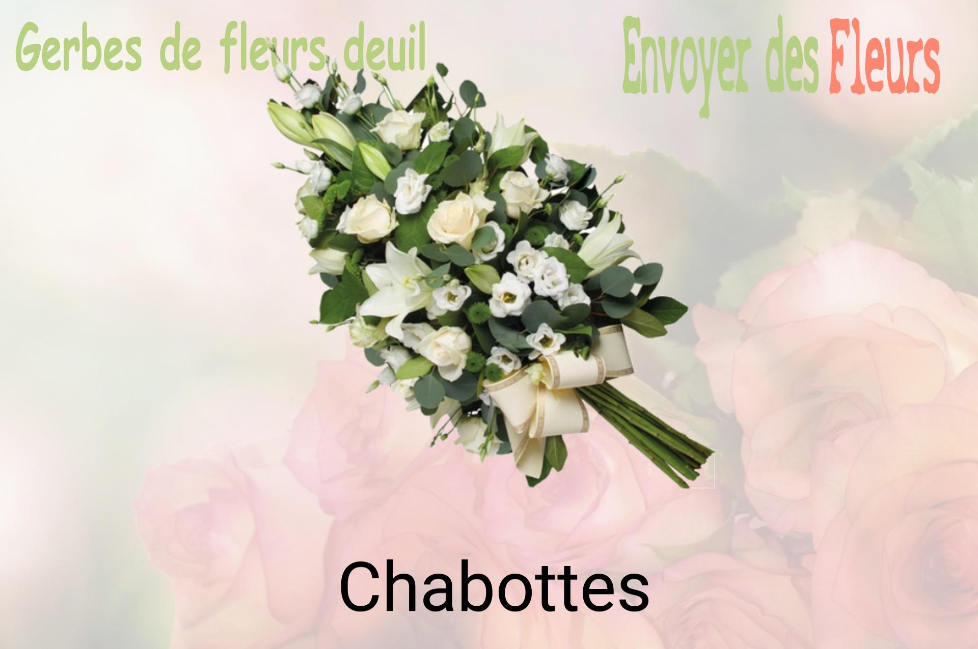 Gerbe de fleurs de deuil livrée à Chabottes